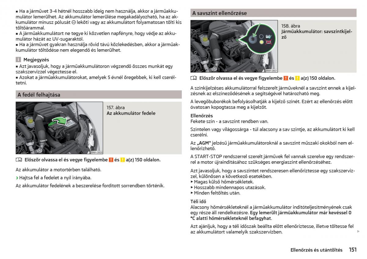 Skoda Rapid Kezelesi utmutato / page 153