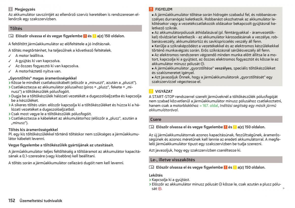 Skoda Rapid Kezelesi utmutato / page 154