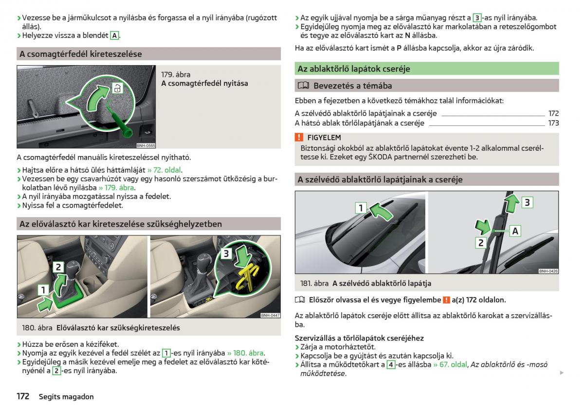 Skoda Rapid Kezelesi utmutato / page 174