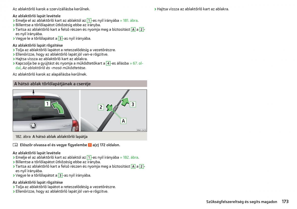 Skoda Rapid Kezelesi utmutato / page 175