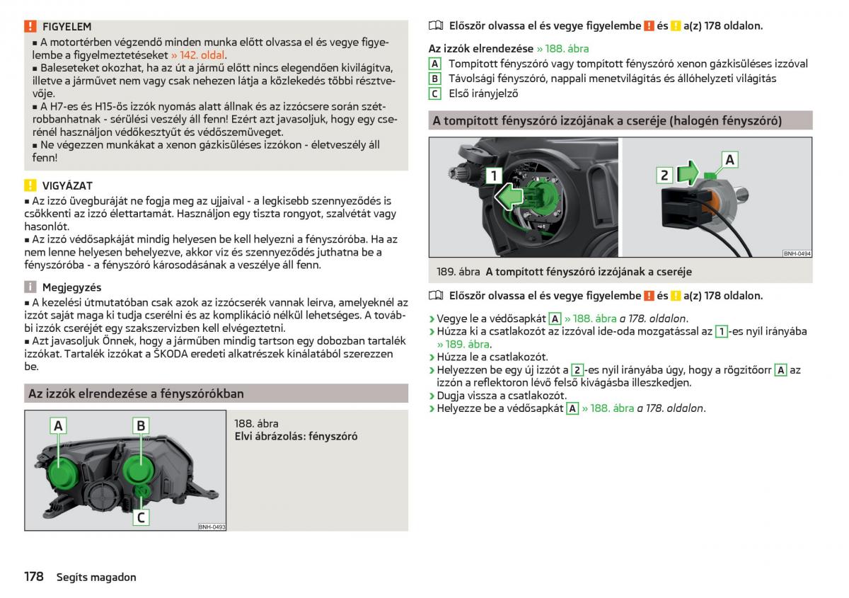 Skoda Rapid Kezelesi utmutato / page 180