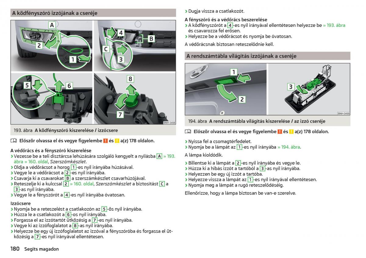 Skoda Rapid Kezelesi utmutato / page 182