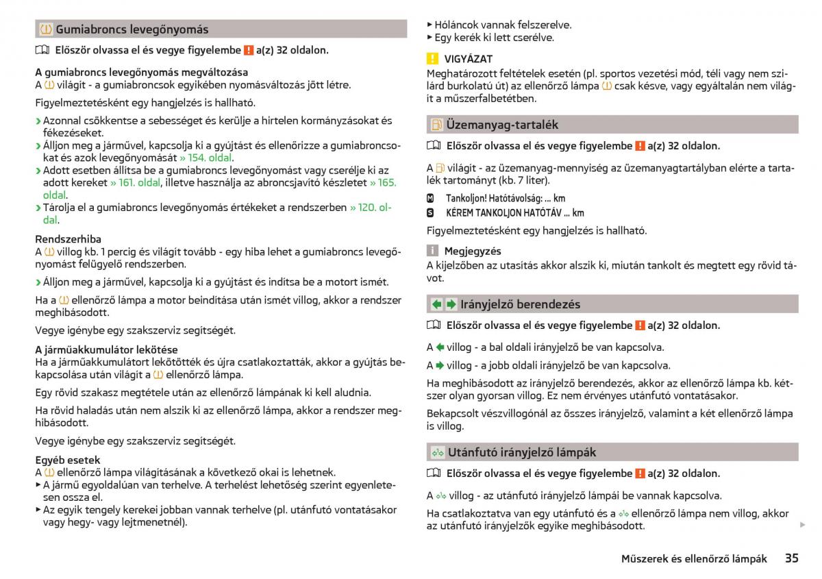 Skoda Rapid Kezelesi utmutato / page 37