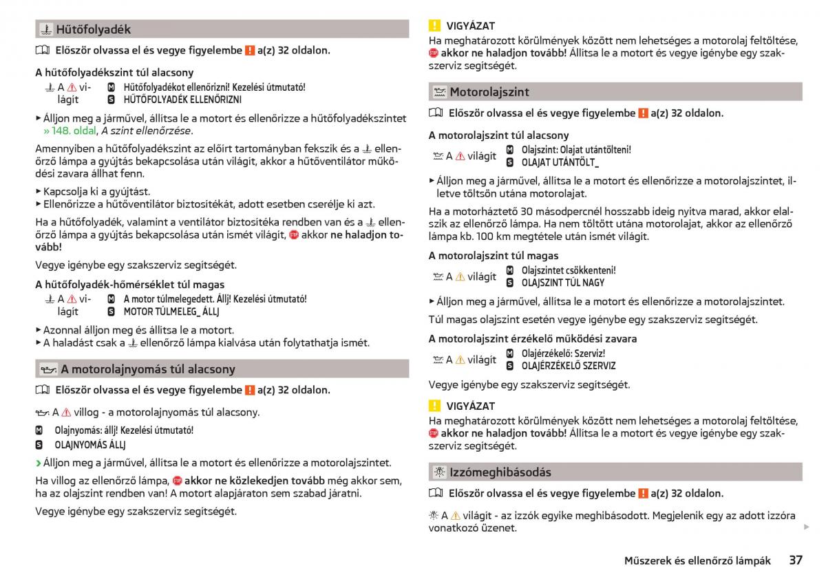 Skoda Rapid Kezelesi utmutato / page 39