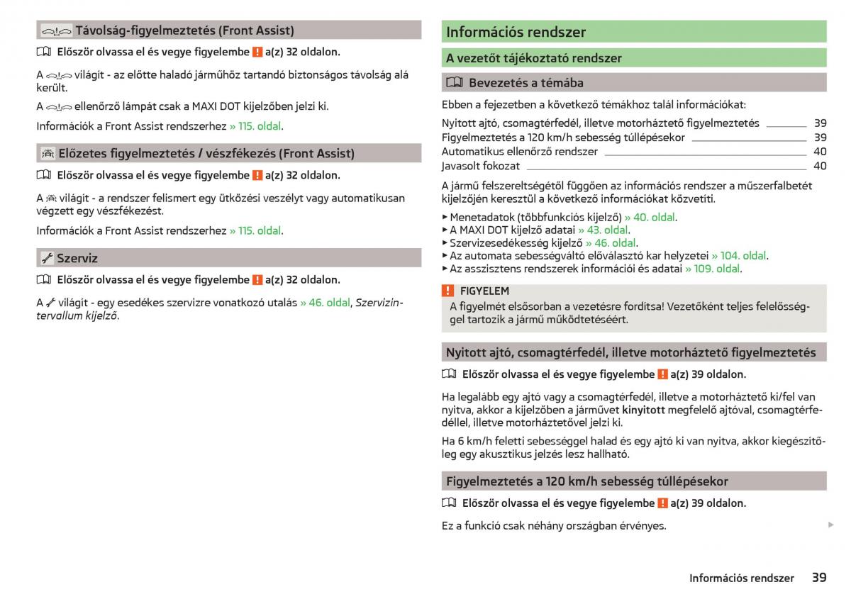 Skoda Rapid Kezelesi utmutato / page 41