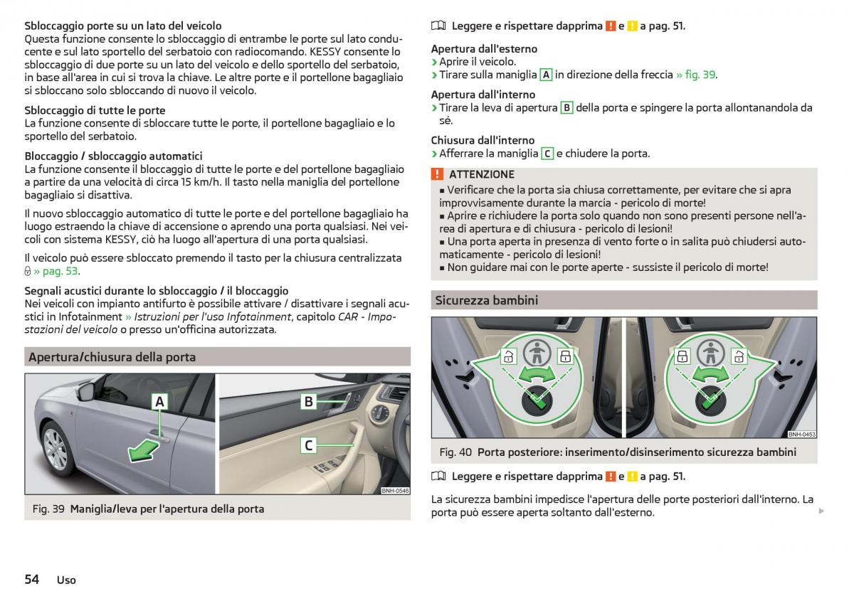 Skoda Rapid manuale del proprietario / page 56