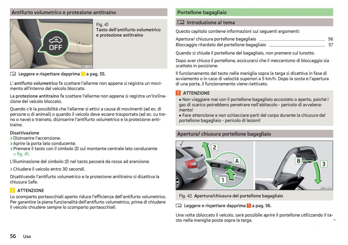 Skoda Rapid manuale del proprietario / page 58