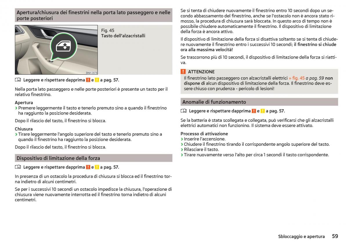 Skoda Rapid manuale del proprietario / page 61