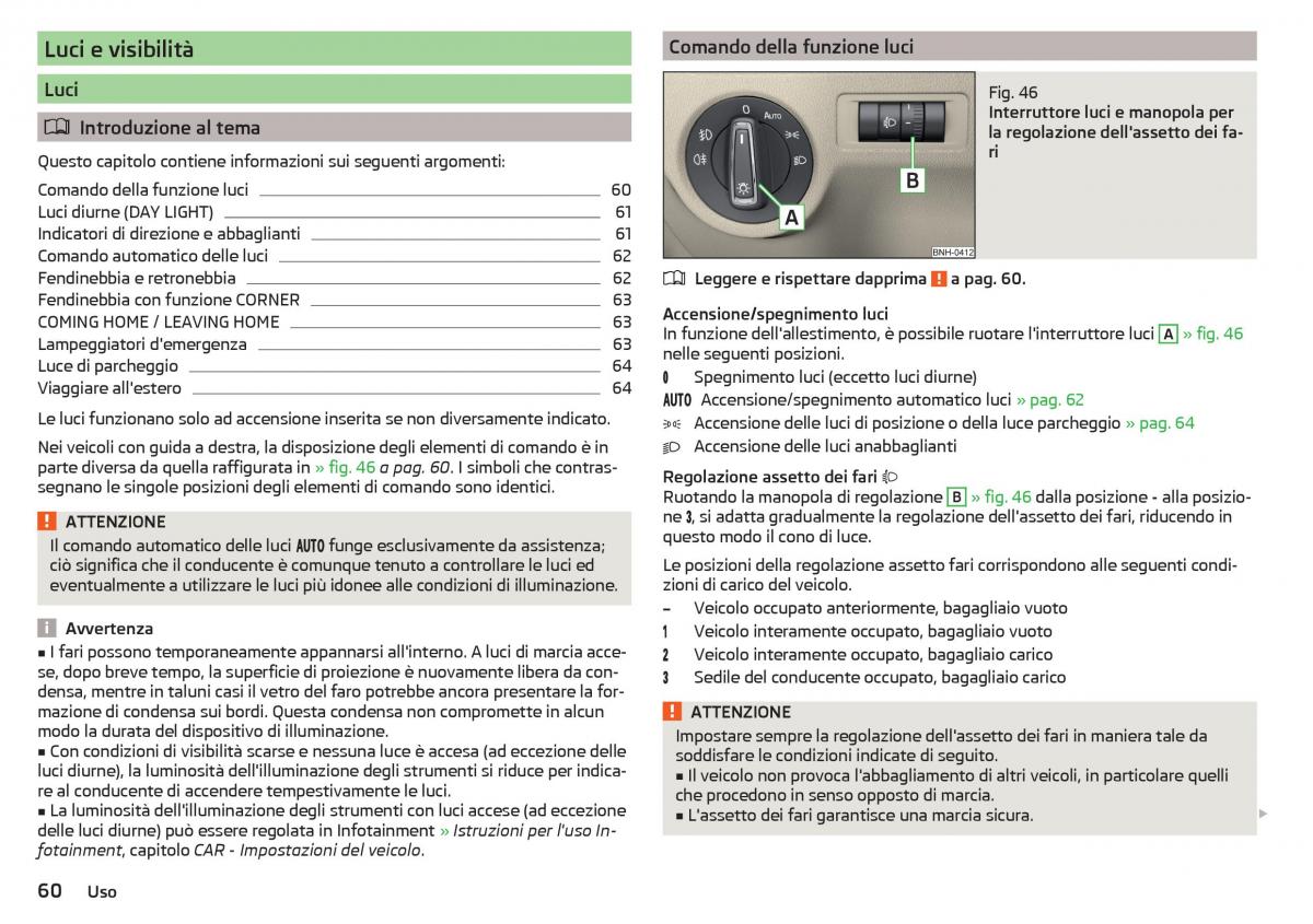 Skoda Rapid manuale del proprietario / page 62