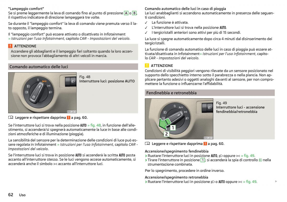 Skoda Rapid manuale del proprietario / page 64