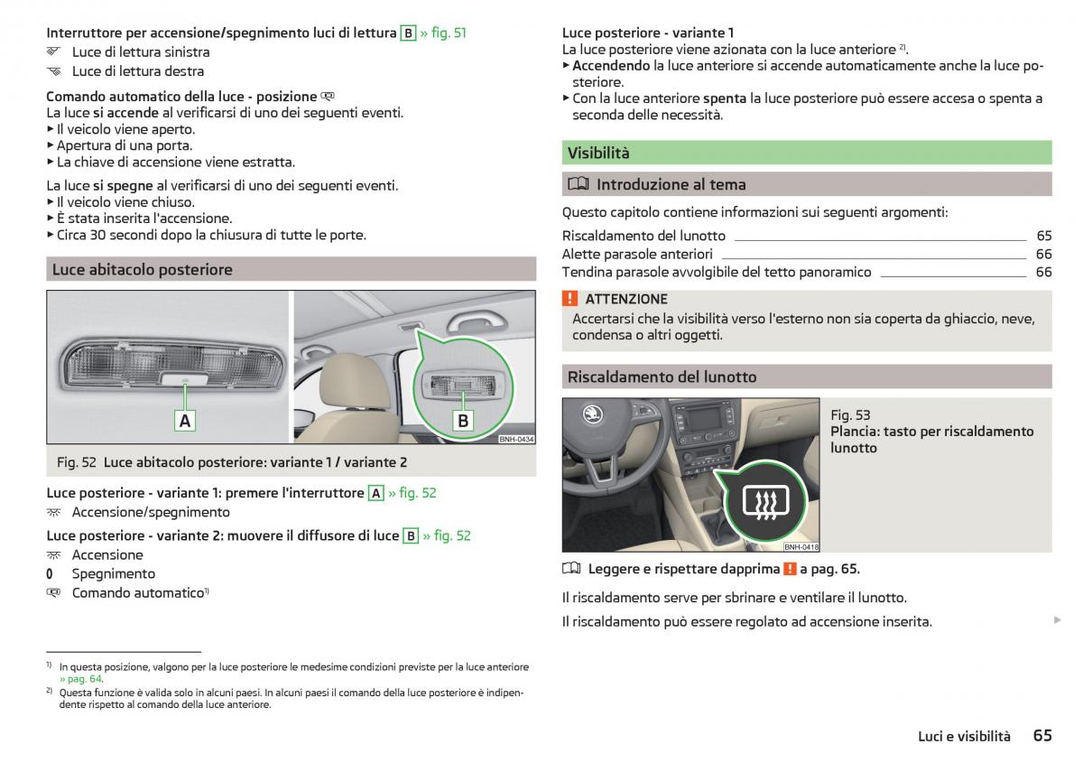 Skoda Rapid manuale del proprietario / page 67