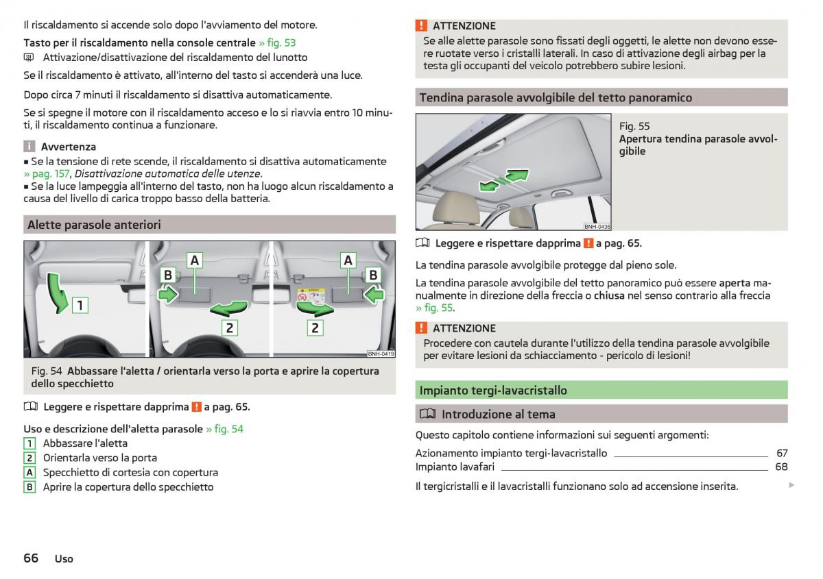 Skoda Rapid manuale del proprietario / page 68