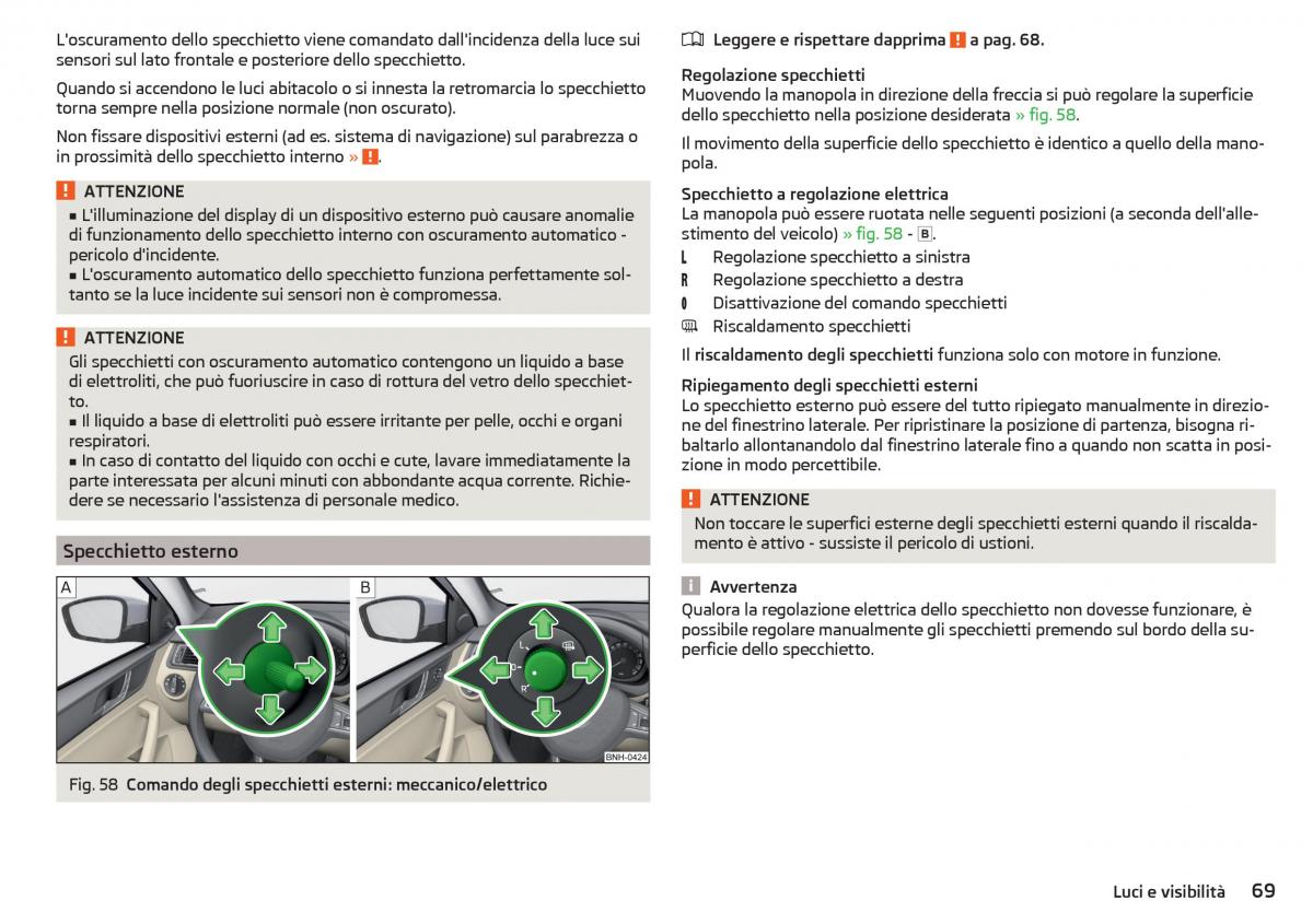 Skoda Rapid manuale del proprietario / page 71