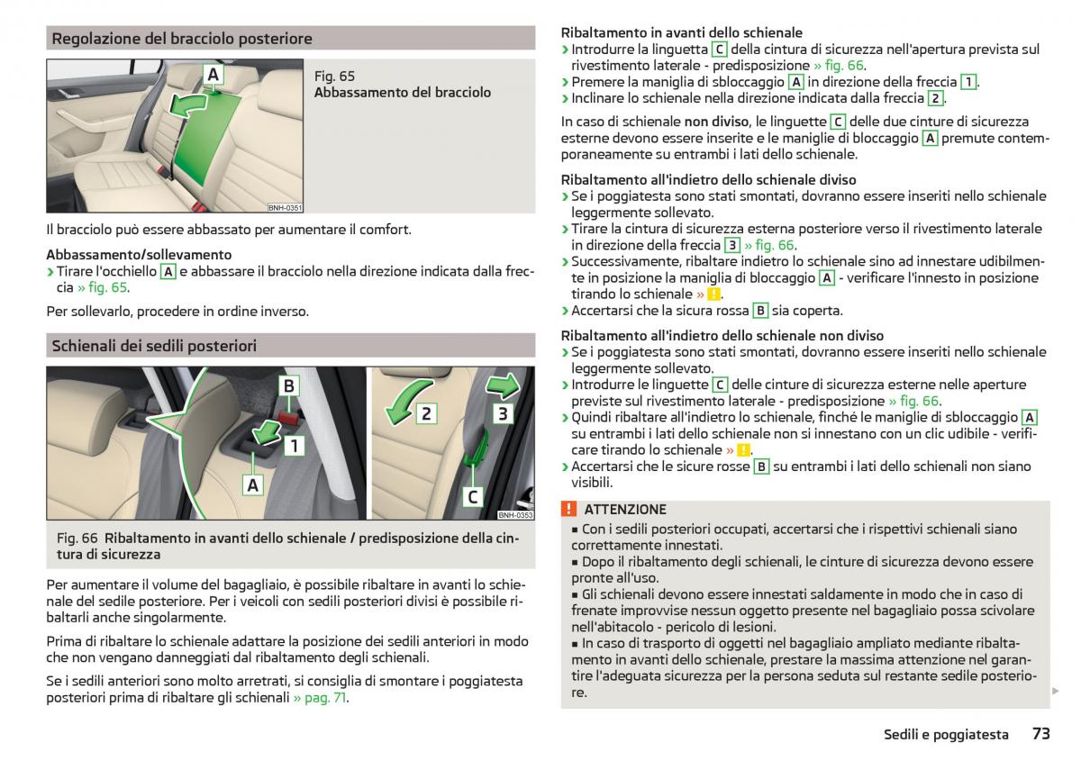 Skoda Rapid manuale del proprietario / page 75