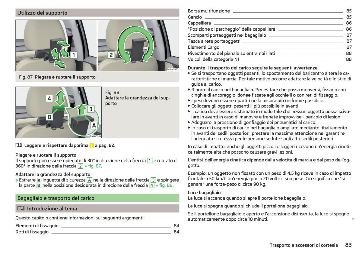 Skoda Rapid manuale del proprietario / page 85