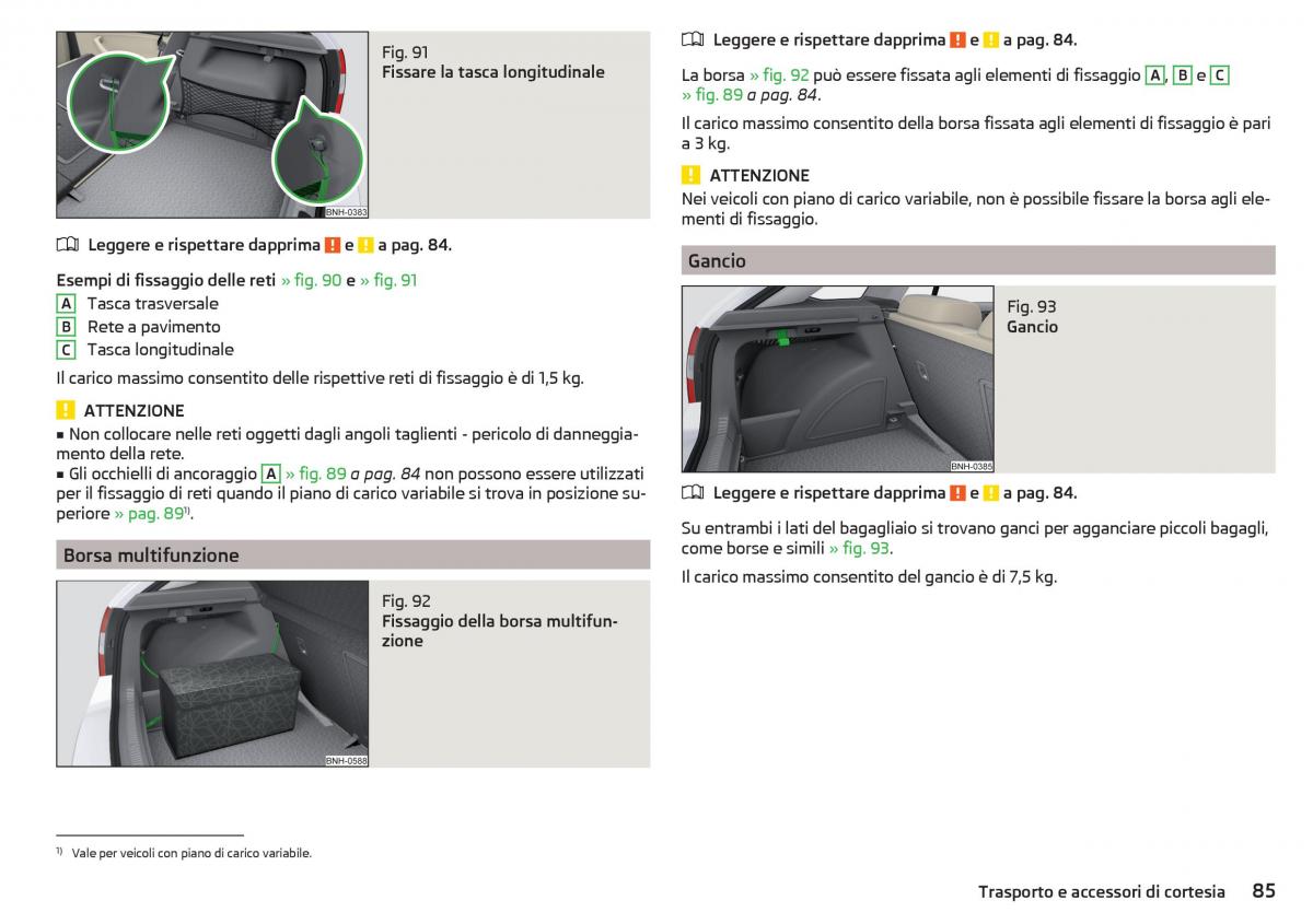 Skoda Rapid manuale del proprietario / page 87