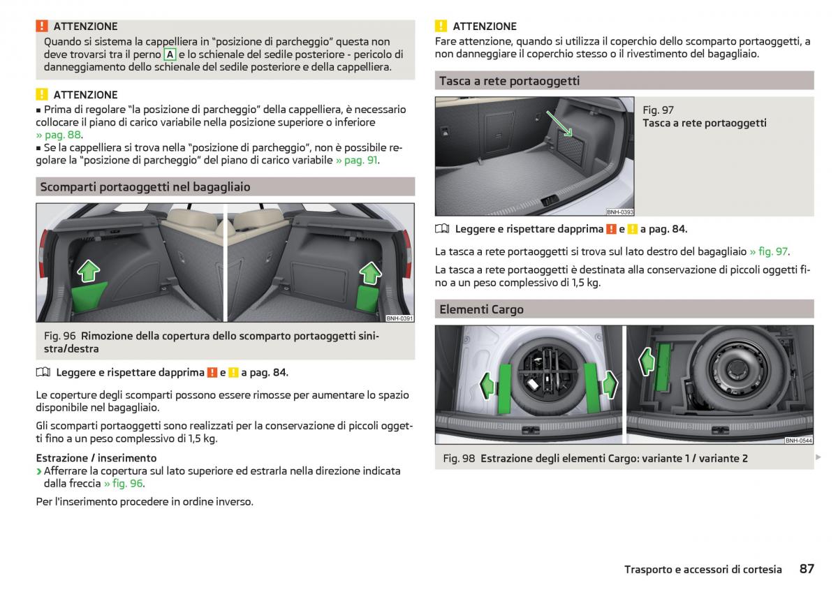 Skoda Rapid manuale del proprietario / page 89