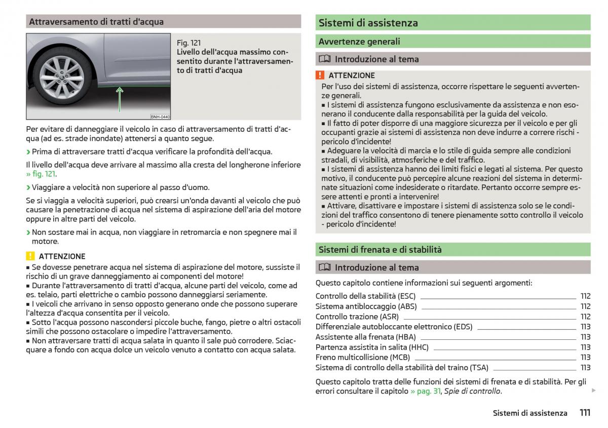 Skoda Rapid manuale del proprietario / page 113