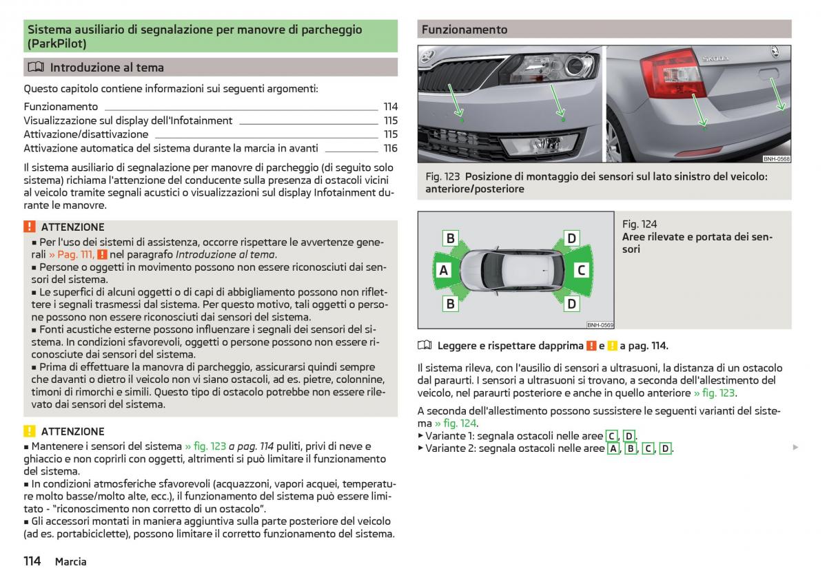 Skoda Rapid manuale del proprietario / page 116