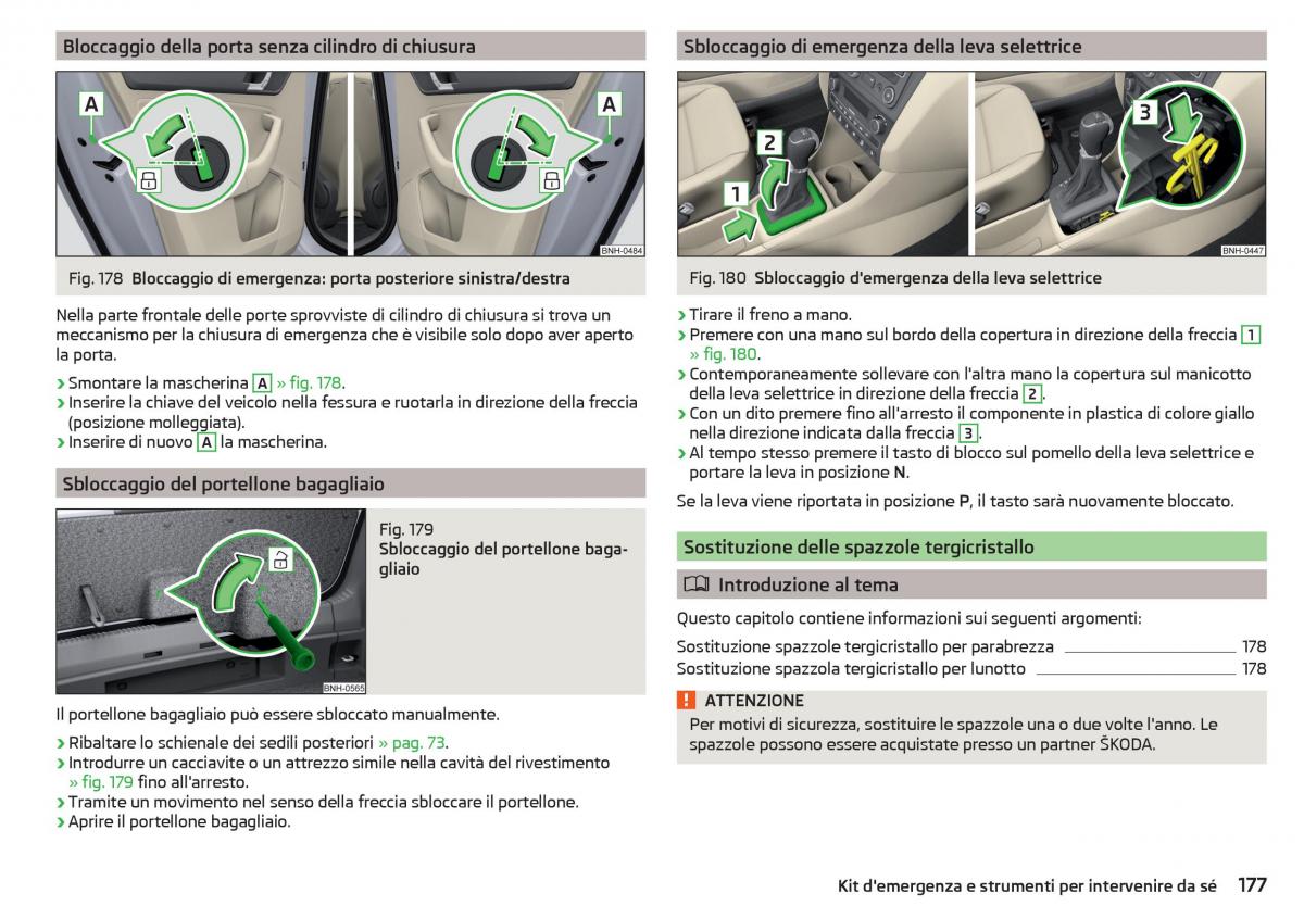 Skoda Rapid manuale del proprietario / page 179