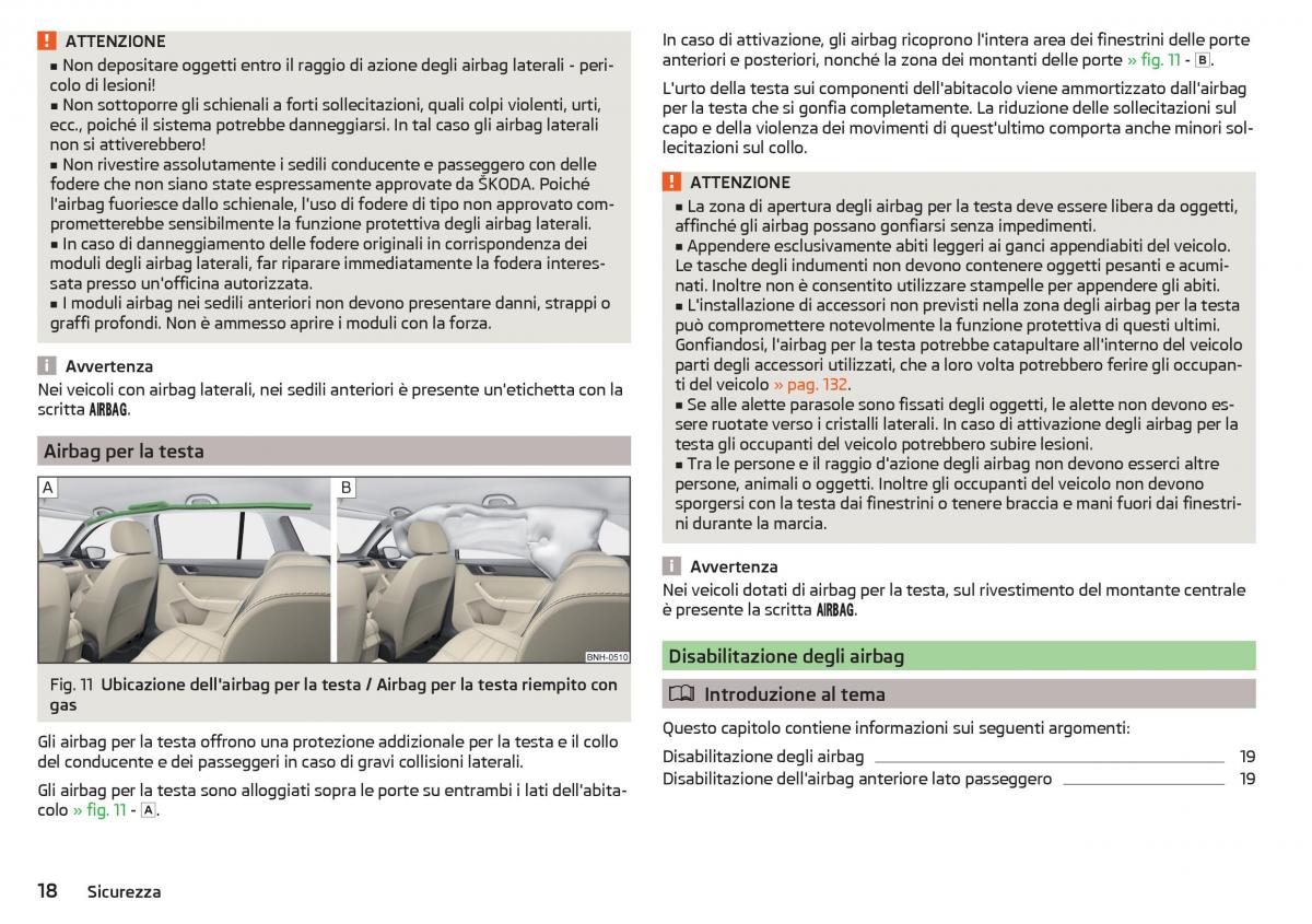 Skoda Rapid manuale del proprietario / page 20