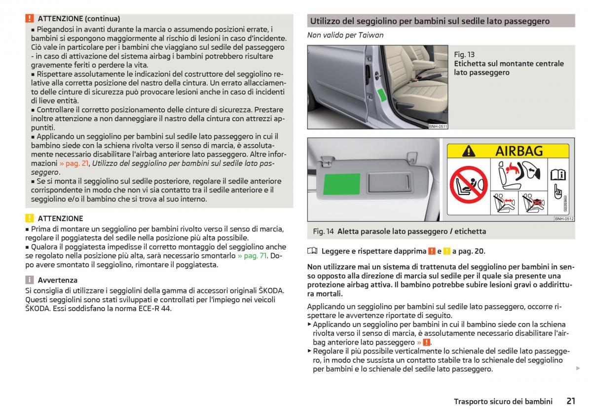 Skoda Rapid manuale del proprietario / page 23