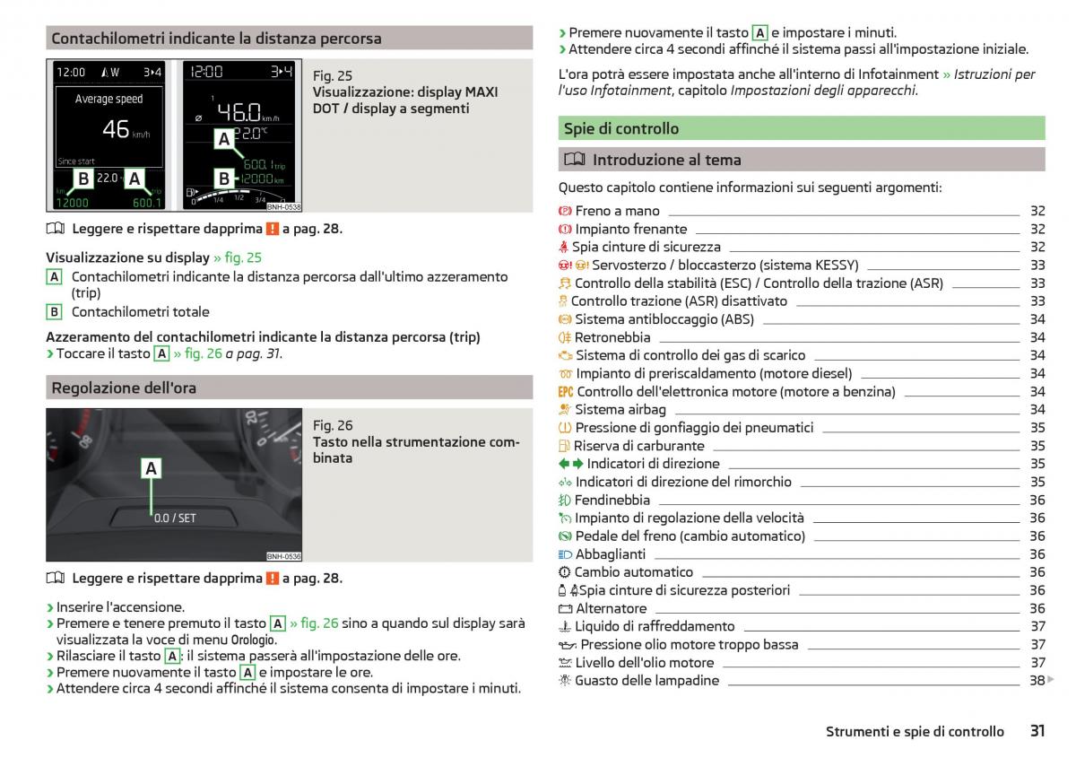 Skoda Rapid manuale del proprietario / page 33