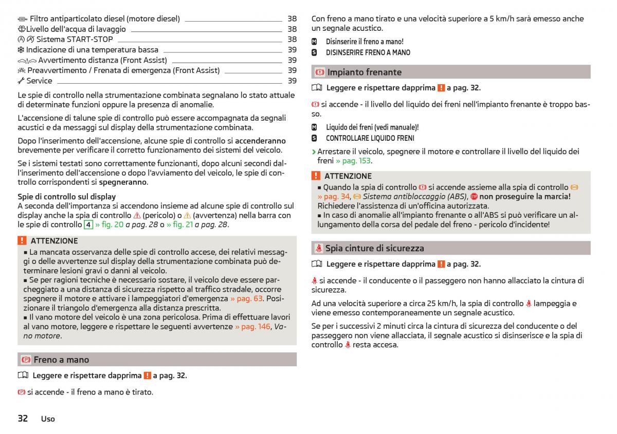 Skoda Rapid manuale del proprietario / page 34