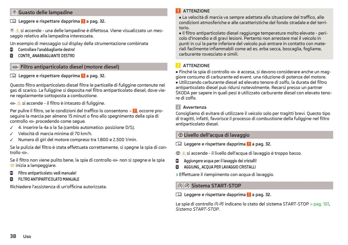 Skoda Rapid manuale del proprietario / page 40