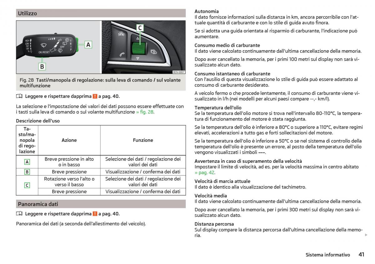 Skoda Rapid manuale del proprietario / page 43