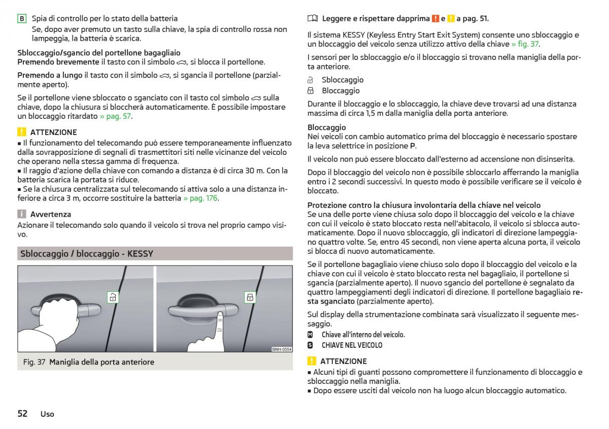 Skoda Rapid manuale del proprietario / page 54