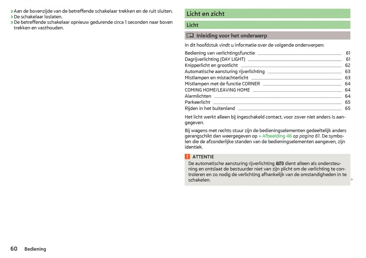 Skoda Rapid handleiding / page 62