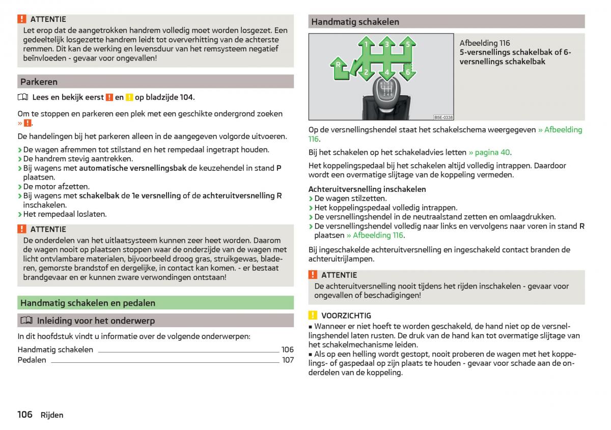 Skoda Rapid handleiding / page 108