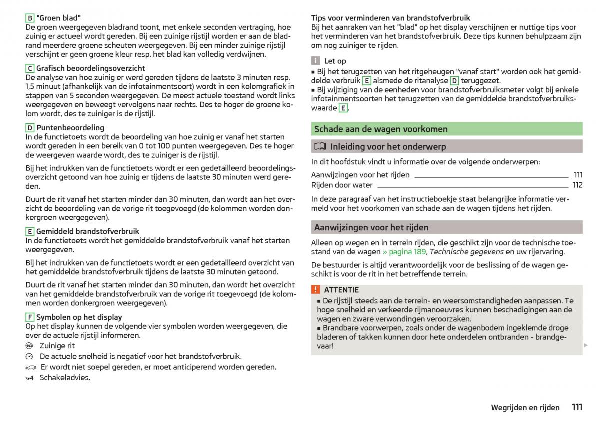 Skoda Rapid handleiding / page 113