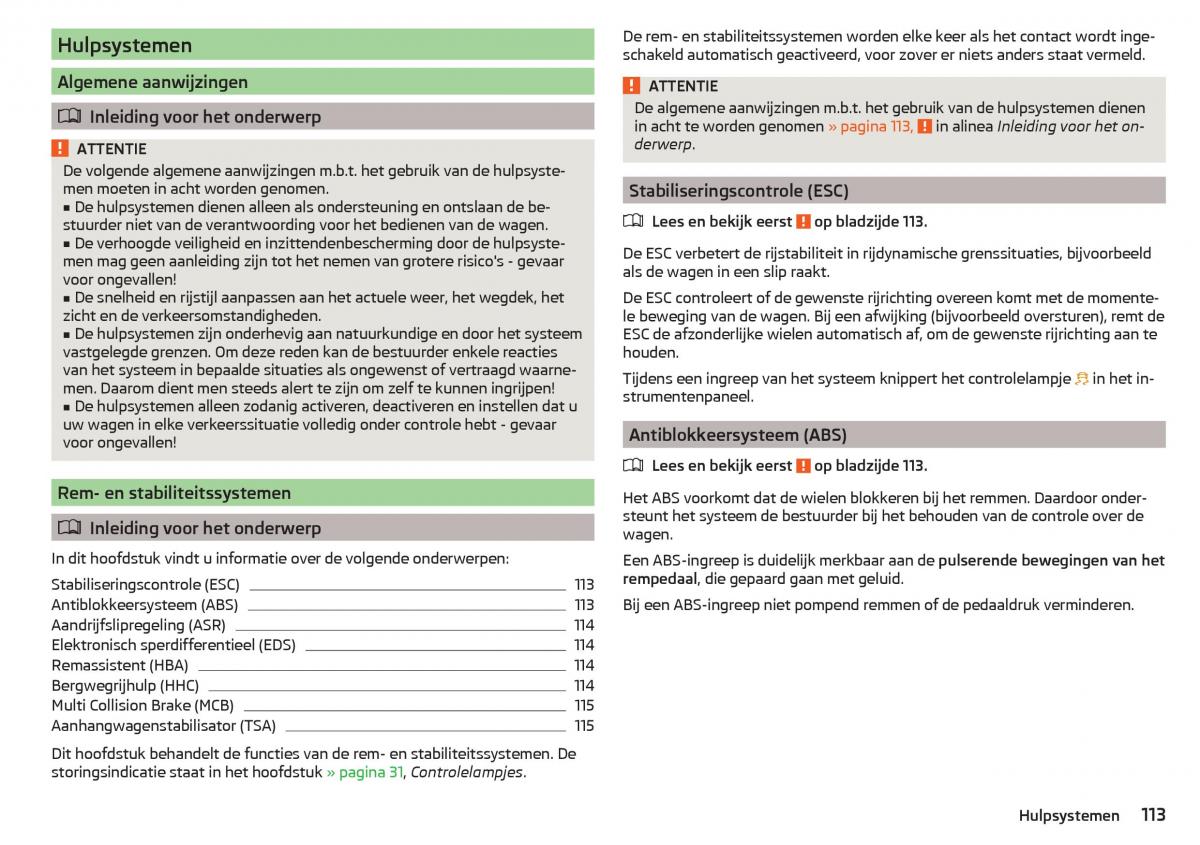 Skoda Rapid handleiding / page 115