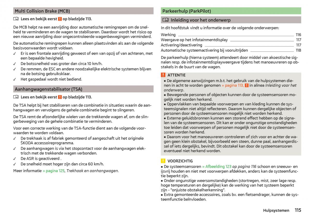 Skoda Rapid handleiding / page 117