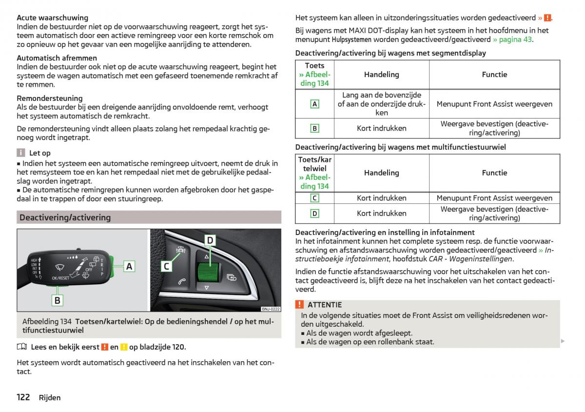 Skoda Rapid handleiding / page 124