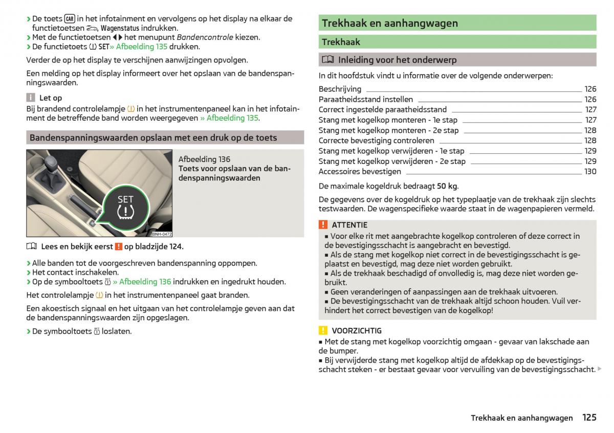 Skoda Rapid handleiding / page 127