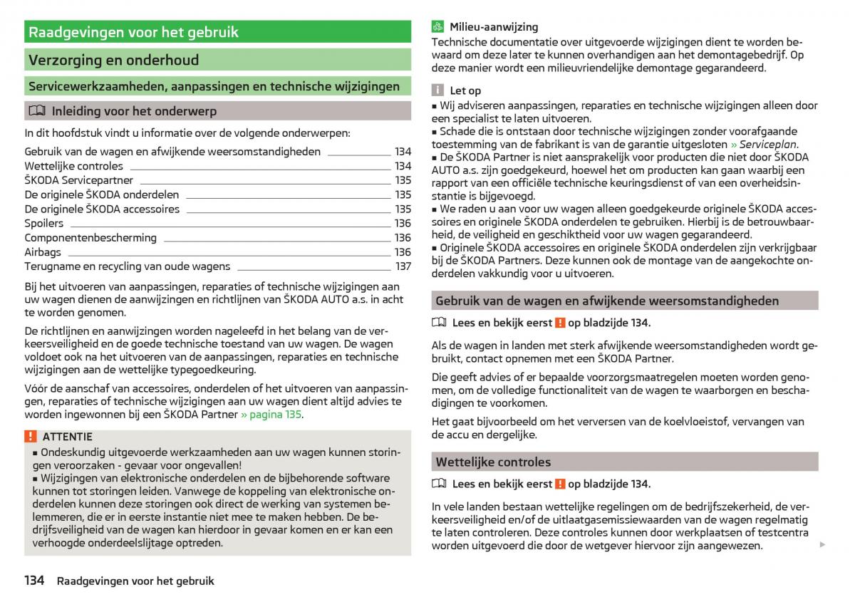 Skoda Rapid handleiding / page 136