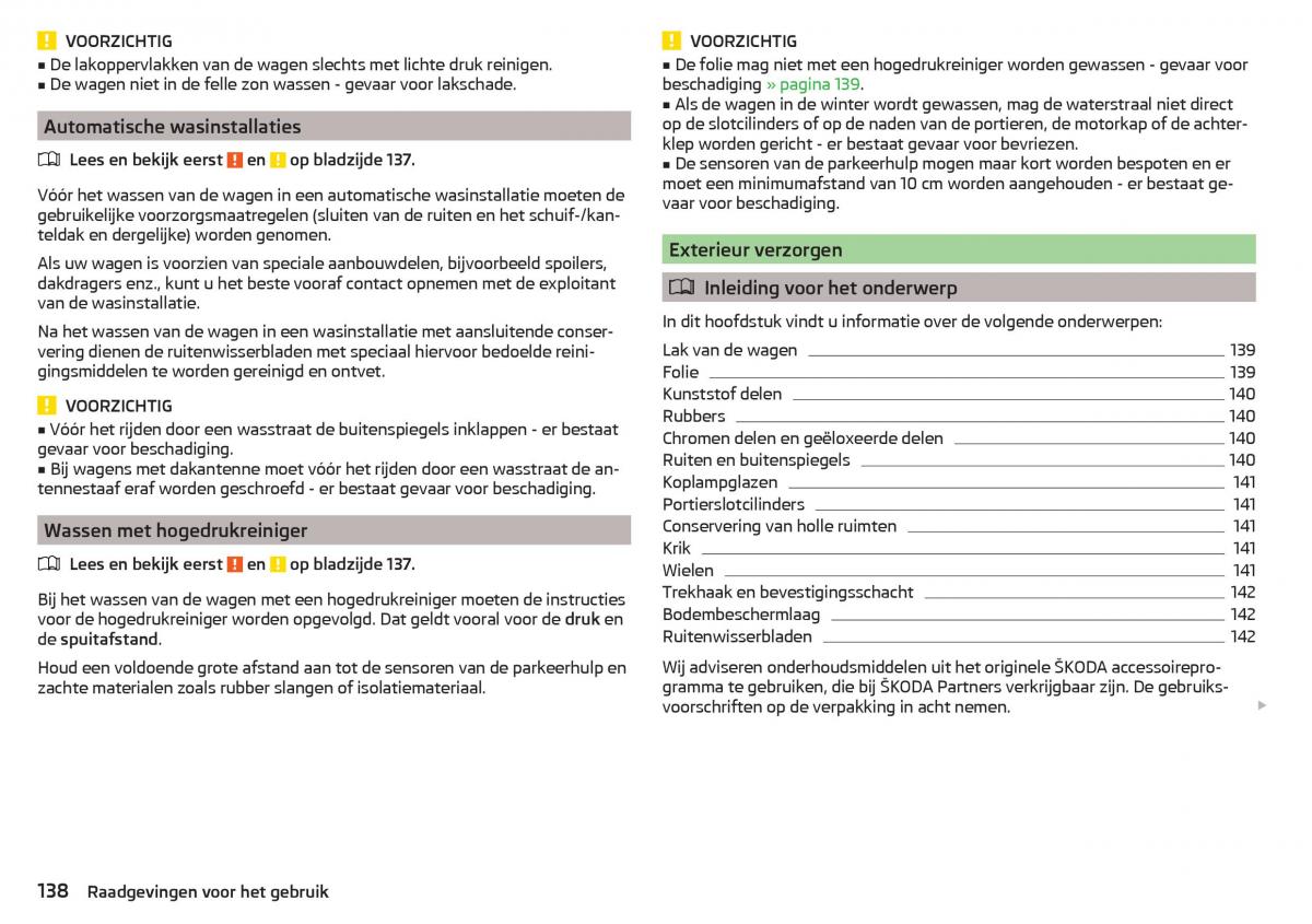 Skoda Rapid handleiding / page 140