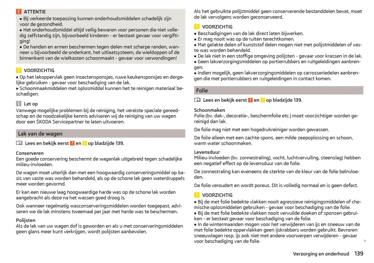 Skoda Rapid handleiding / page 141