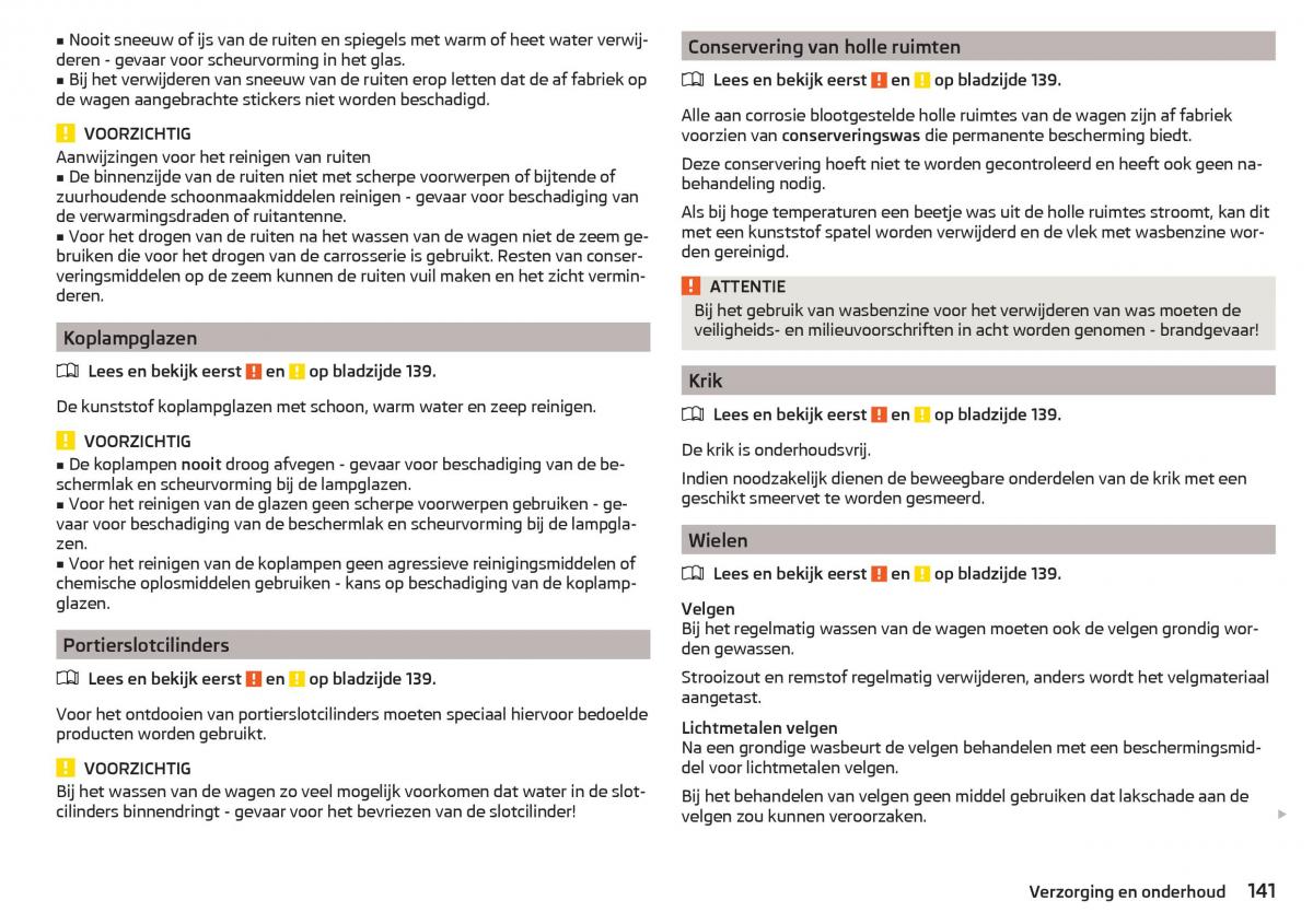 Skoda Rapid handleiding / page 143