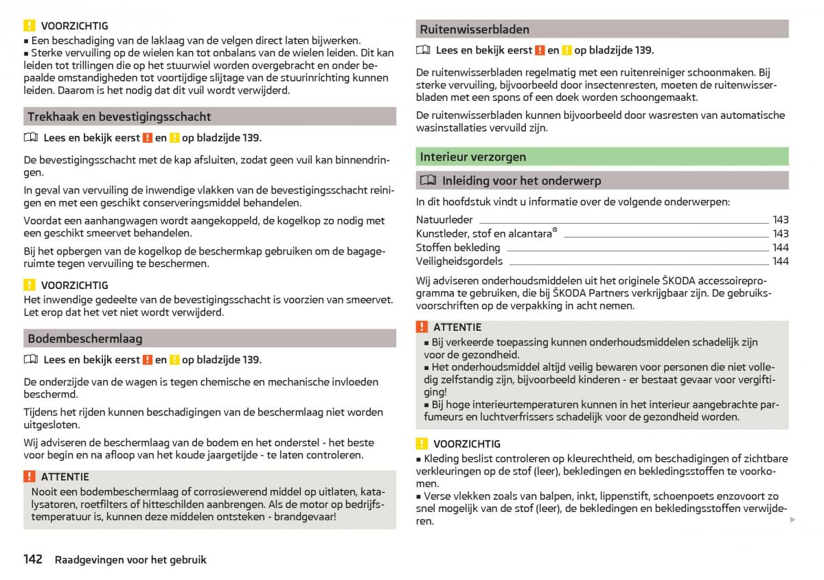 Skoda Rapid handleiding / page 144