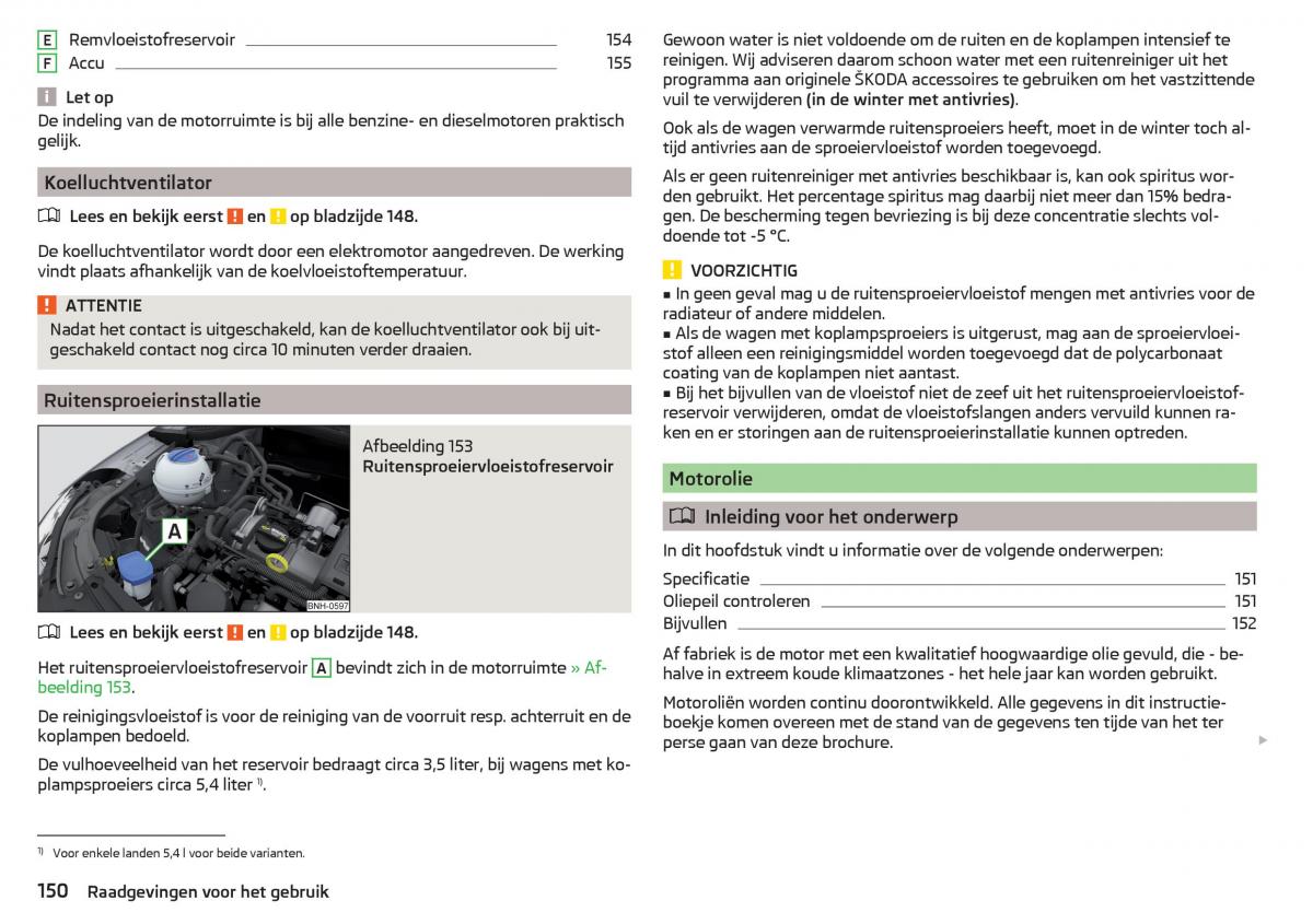 Skoda Rapid handleiding / page 152