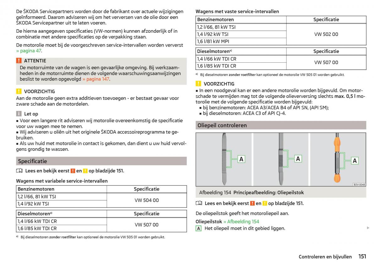 Skoda Rapid handleiding / page 153