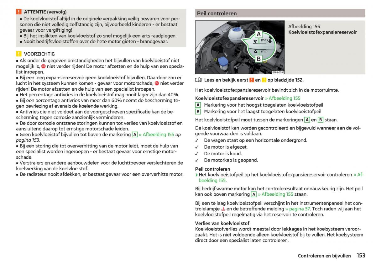 Skoda Rapid handleiding / page 155