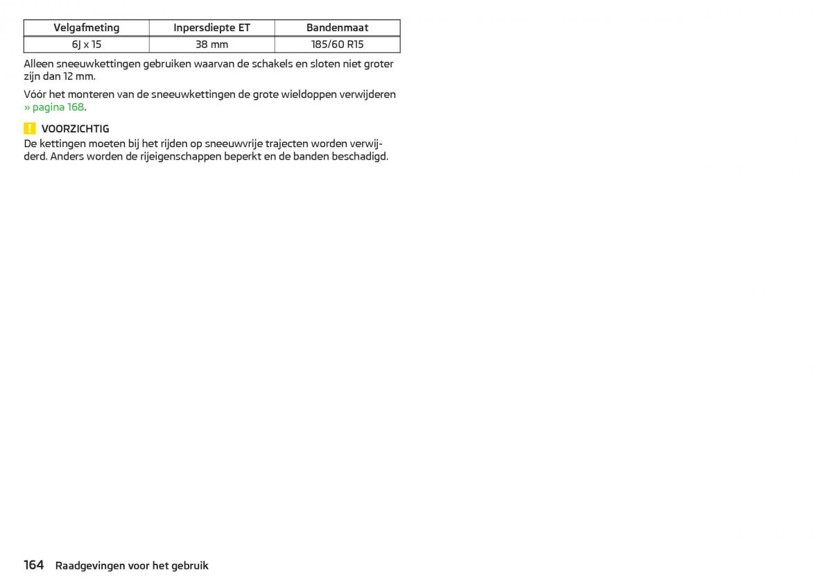 Skoda Rapid handleiding / page 166