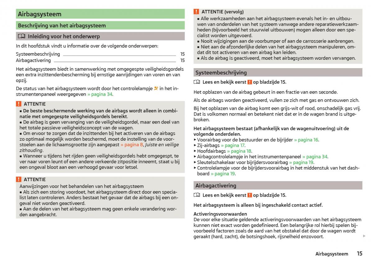 Skoda Rapid handleiding / page 17