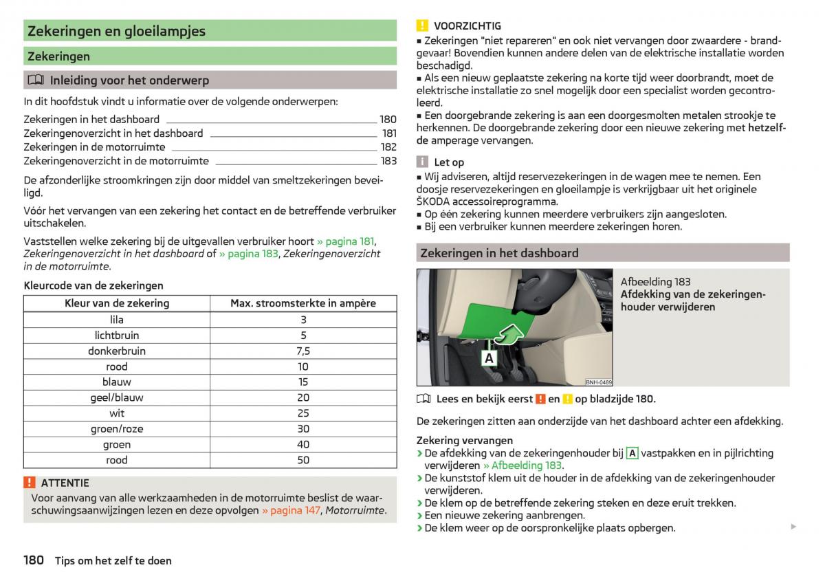 Skoda Rapid handleiding / page 182