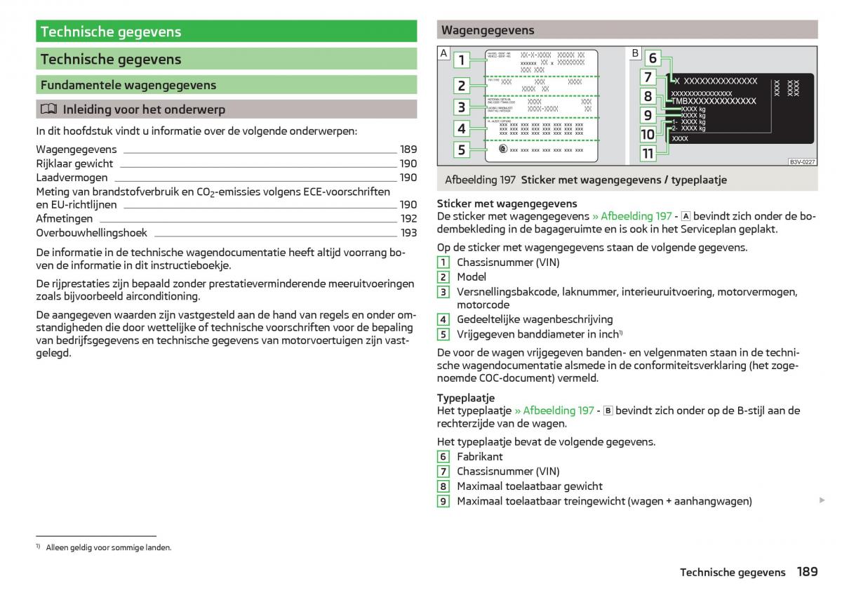 Skoda Rapid handleiding / page 191